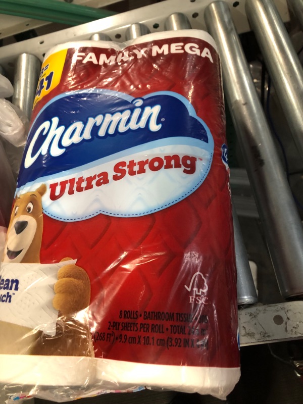 Photo 2 of Charmin Ultra Strong Clean Touch Toilet Paper, 24 Family Mega Rolls = 123 Regular Rolls CHRM 24FM (New)