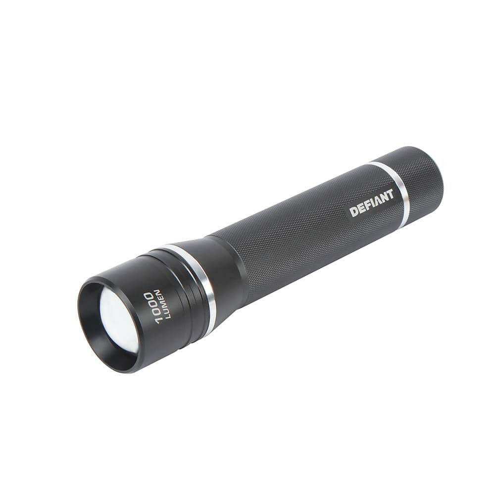 Photo 1 of **SEE NOTES**
Defiant 1000 Lumens LED Slide-to-Focusing Aluminum Flashlight, Black
