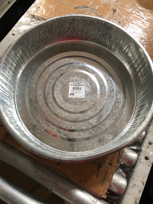 Photo 2 of Galvanized Drain Pan 3.5 Gallon Galvanized Drain Pan