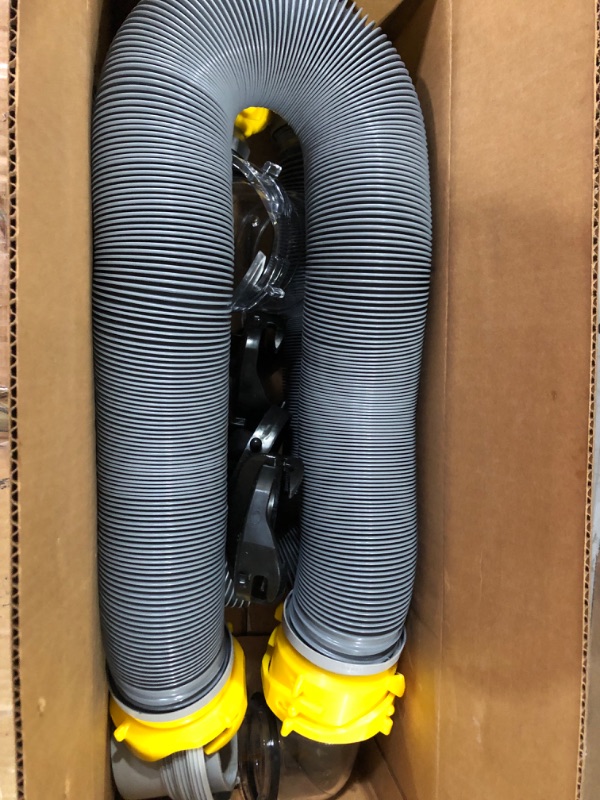 Photo 2 of Camco Deluxe Sewer Hose Kit with Swivel Fittings, Clear Elbow Fitting, Hoses, Storage Caps, and Bonus Clear Extender, 20 Feet (39658) 20' Sewer Hose Kit