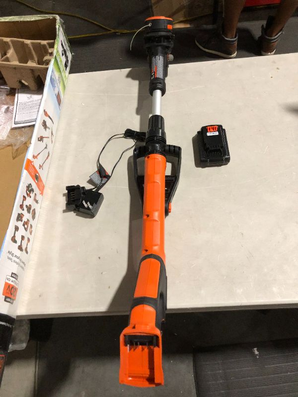 Photo 2 of ***MISSING PARTS - SEE NOTES***
BLACK+DECKER 20V MAX String Trimmer, 2-Speed, 12-Inch, Cordless (LST522) 20V