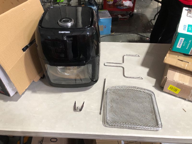 Photo 6 of **DIRTY, USED, SOME SCRATCHES** Chefman 6.3-Qt 4-In-1 Digital Air Fryer+, XL Family Size, 8 Touch Screen Presets, Black