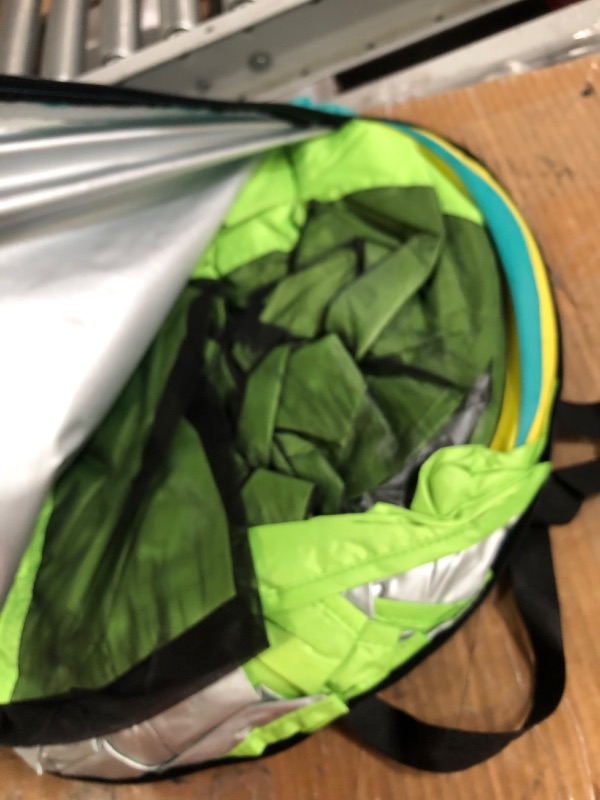 Photo 2 of ***Item is used and has a tear in the cover***zipper is also coming off***
FBSPORT Beach Tent,Portable Pop Up Beach Shade Sun Shelter with UV Protection for 2-3 Person, 78.7*64.9*51" Green/cyan