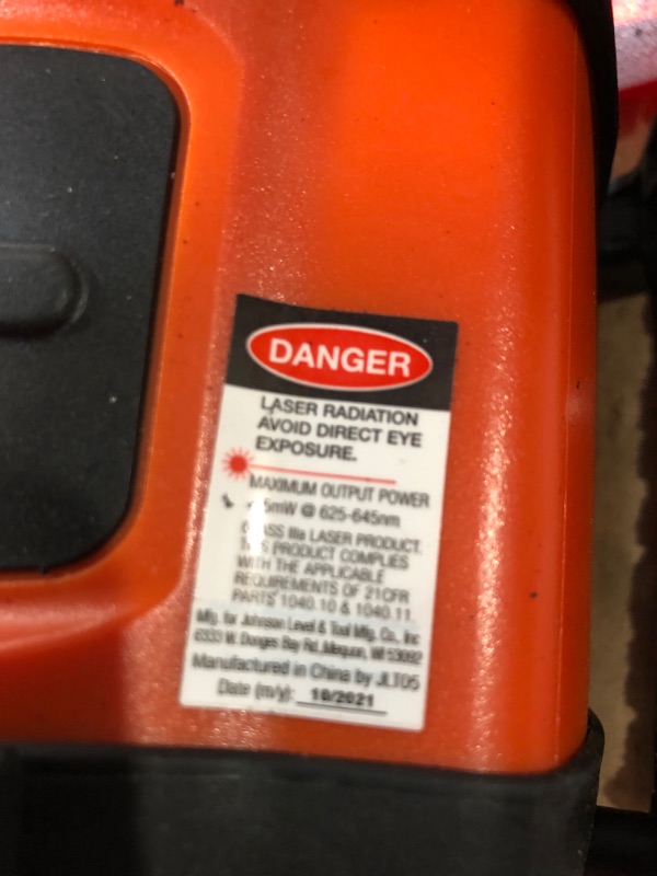 Photo 1 of Johnson Level & Tool 99-026K Self Leveling Rotary Laser System, 200-Feet Rotary Laser Level Kit + Tape Measure
