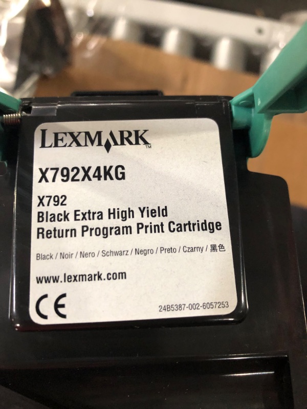 Photo 4 of Lexmark, LEXX792X1KG, X792X1CG/KG/MG/YG Toner Cartridges, 1 Each Black