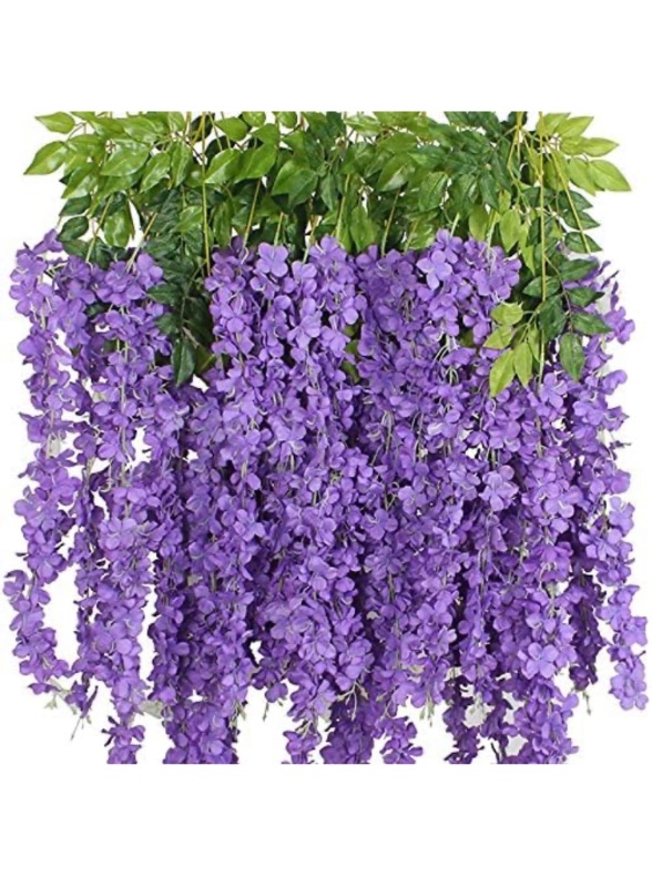 Photo 1 of 12 Pack Wisteria Flower Vines Garland, 3.75 Feet