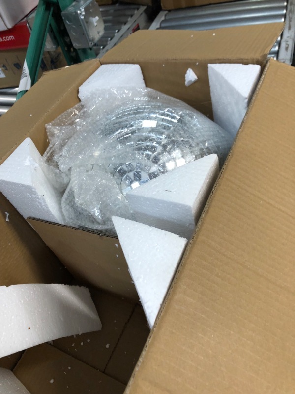 Photo 1 of 2 Pack Large Disco Ball Silver Hanging Mirror Disco Ball Reflective Mirror Disco Ball Ornament 