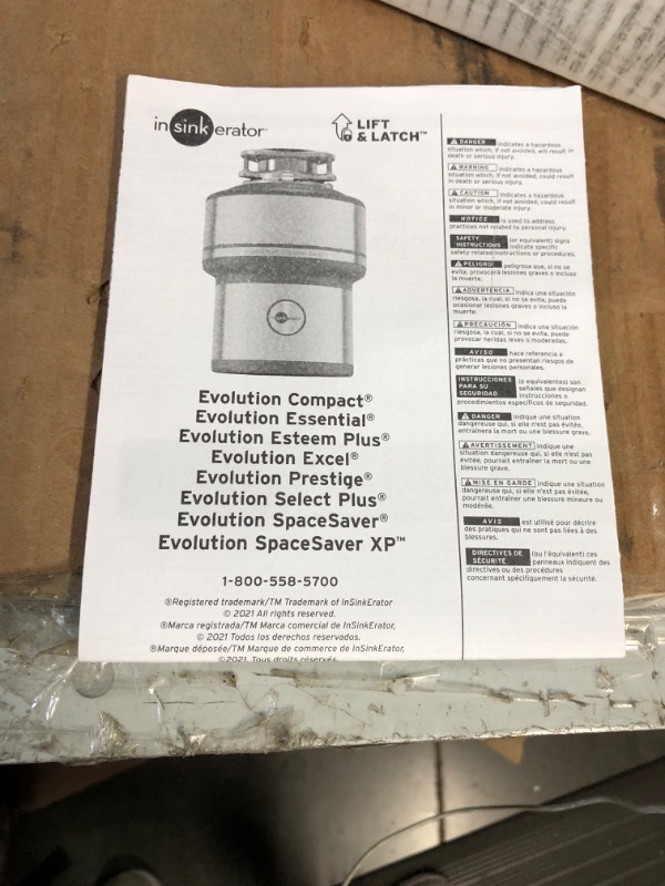 Photo 2 of **SEE NOTES** InSinkerator Evolution Excel Garbage Disposal, 1HP