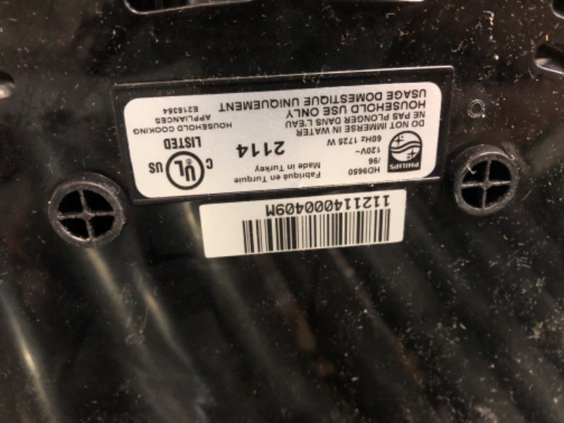 Photo 1 of **SEE NOTES**
Philips Premium Airfryer XXL with Fat Removal Technology, 3lb/7qt, Black