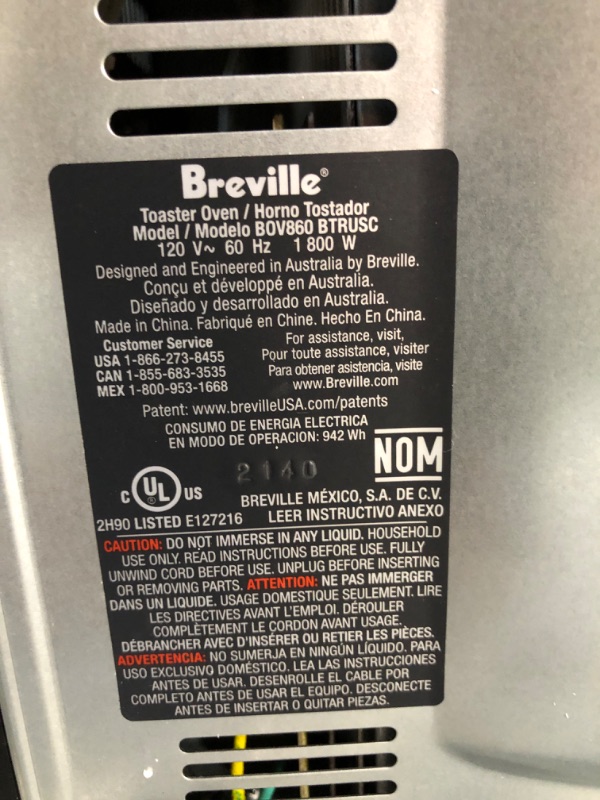 Photo 6 of (USED) Breville Smart Oven Air Fryer, Black Truffle