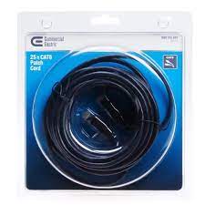 Photo 1 of 25 ft. 24/7-Gauge 8-Wire CAT6 Ethernet Cable, Black