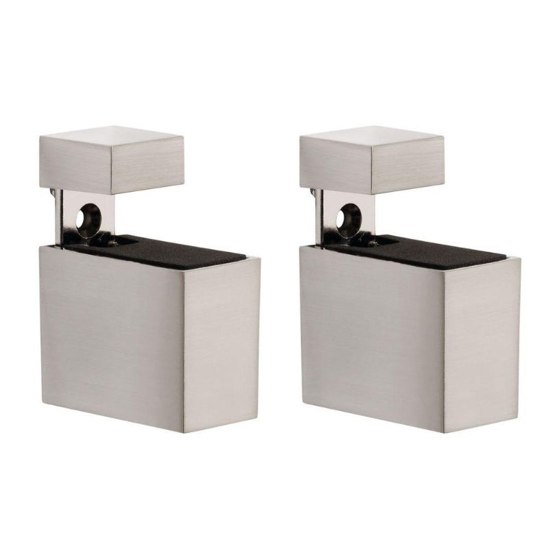 Photo 2 of 
Dolle CUADRO 0.2 in.-0.79 in. Stainless Adjustable Shelf Bracket (2-Pack), Silver

