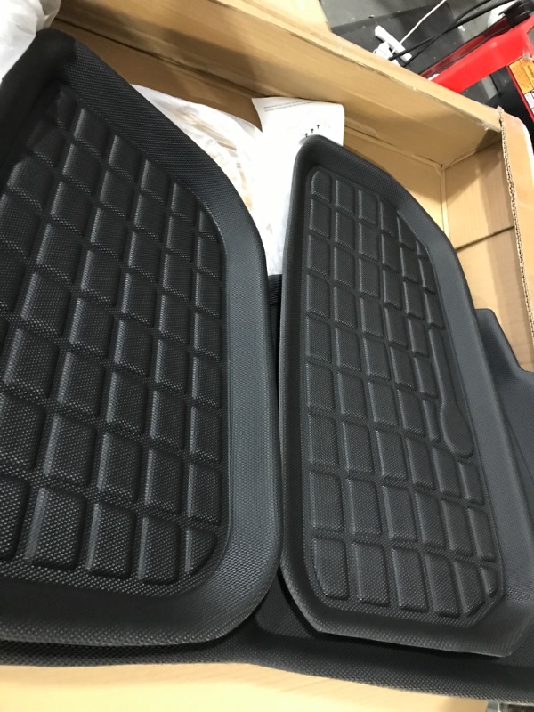 Photo 4 of DiffCar for Tesla Model Y Floor Mats 2023 2022 2021 2020 All Weather 5 Seat Custom Car Floor Mats Fit for Front Rear Cargo Liner Set, 6 PCS Waterproof Durable Accessories Interior for Tesla Model Y Black Floor Mats & Cargo Liners