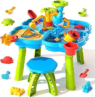 Photo 1 of Step2 Spill & Splash Seaway Water Table | Kids Dual-Level Water Play Table with Umbrella & 11-Pc Accessory Set | Large Water Table