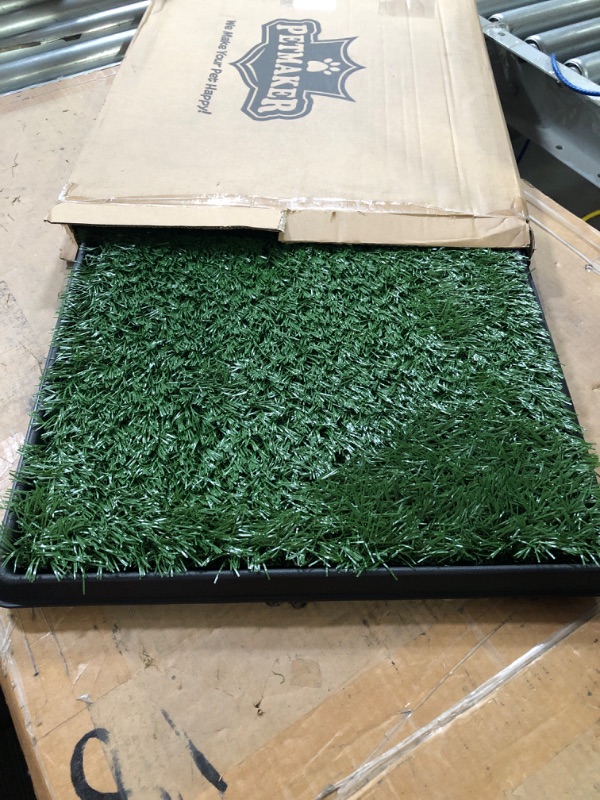 Photo 2 of Artificial Grass Puppy Pad for Dogs and Small Pets – Portable Training Pad with Tray – Dog Housebreaking Supplies by PETMAKER (16" x 20")