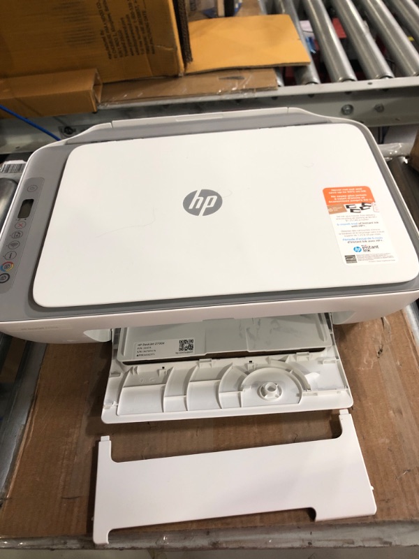 Photo 2 of HP DeskJet 2755e Wireless Color All-in-One Printer with bonus 6 months Instant Ink (26K67A), white