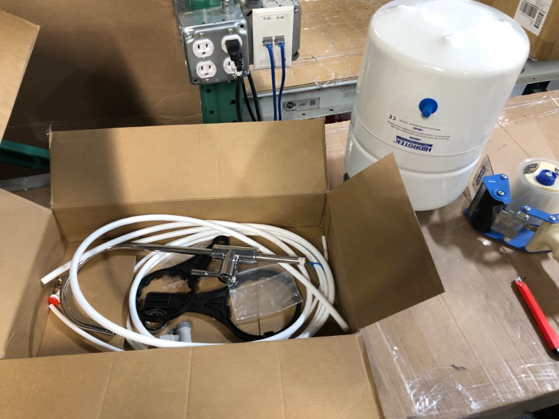 Photo 2 of * missing one whole set of filters * missing other pieces *
Geekpure 5-Stage Reverse Osmosis RO Drinking Water Filter System with Extra 7 Filters