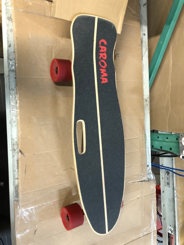 Photo 2 of **PARTS ONLY, NON-FUNCTIONAL**
Caroma Electric Skateboard, 350W Electric Skateboard with Wireless Remote Load up to 220lbs Red Black