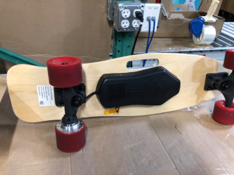 Photo 3 of **PARTS ONLY, NON-FUNCTIONAL**
Caroma Electric Skateboard, 350W Electric Skateboard with Wireless Remote Load up to 220lbs Red Black