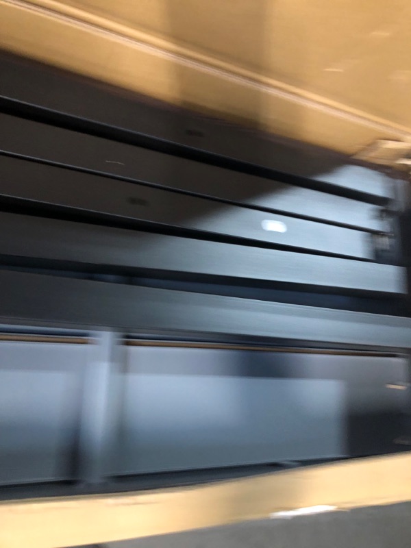 Photo 1 of Anmutig Outdoor Counter Height Bar Table, 45.5” Pub Height Dining Bar Table with Wood-Like Metal Tabletop for Hot Tub,