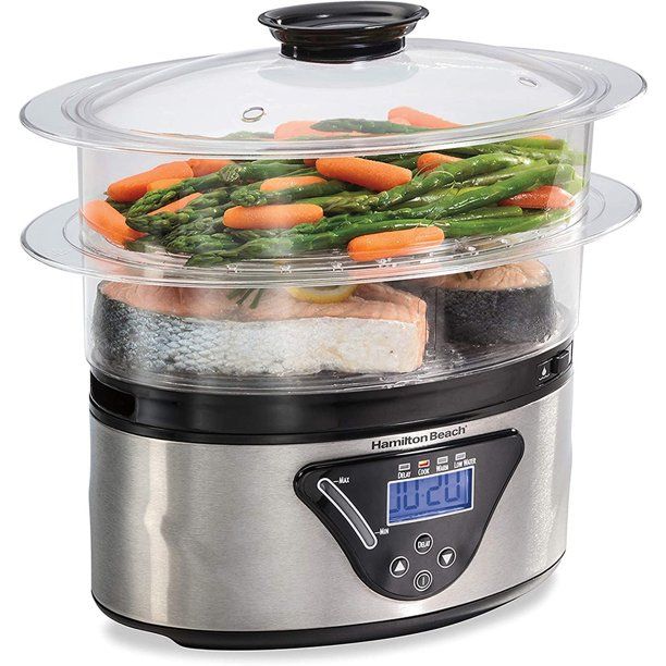 Photo 1 of DAMAGED - Hamilton Beach Digital Food Steamer, 5.5 Quart,