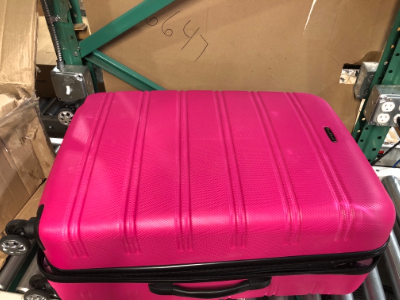 Photo 2 of USED - Rockland Melbourne Hardside Expandable Spinner Wheel Luggage, HOT PINK , 3-Piece 