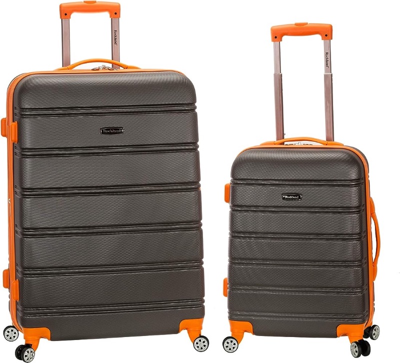 Photo 1 of *DAMAGE SEE NOTES*Rockland Melbourne Hardside Expandable Spinner Wheel Luggage, Charcoal, 2-Piece Set (20/28)