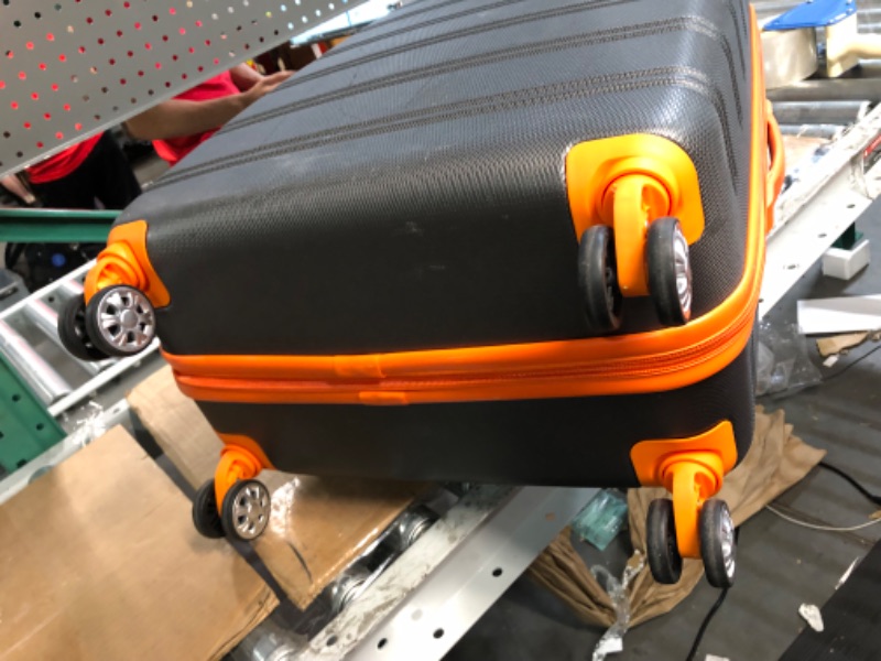 Photo 4 of *DAMAGE SEE NOTES*Rockland Melbourne Hardside Expandable Spinner Wheel Luggage, Charcoal, 2-Piece Set (20/28)