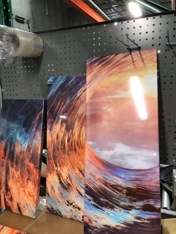 Photo 3 of *NEW*iHAPPYWALL Large 5 Piece Sea Waves Canvas 