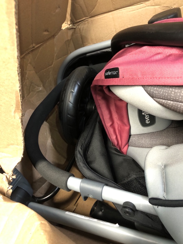 Photo 3 of Evenflo Pivot Modular Travel System With SafeMax Car Seat Only Travel System Dusty Rose