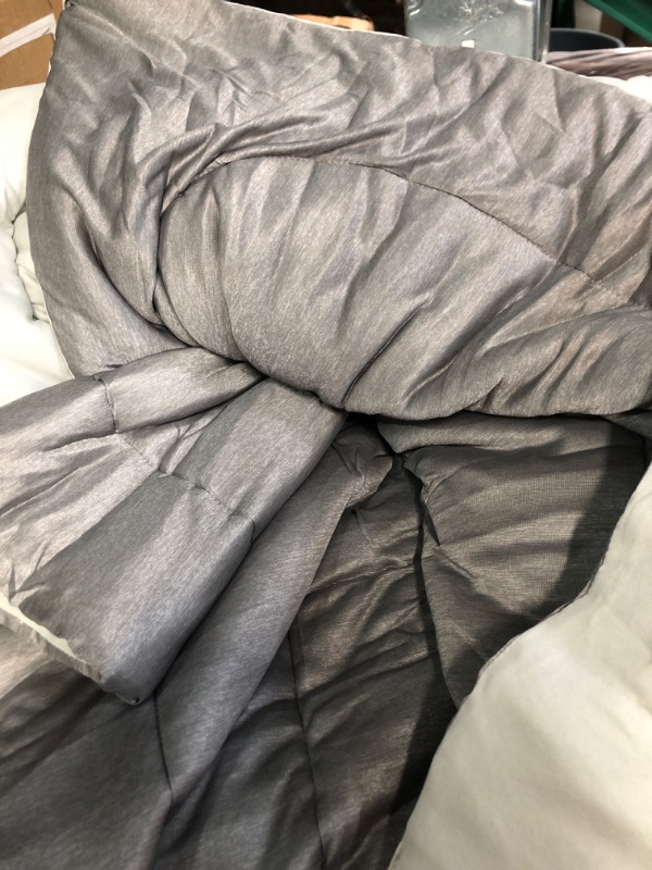 Photo 4 of *STOCK PHOTO FOR REFERENCE ONLY* Bedsure Comforter Light Grey 