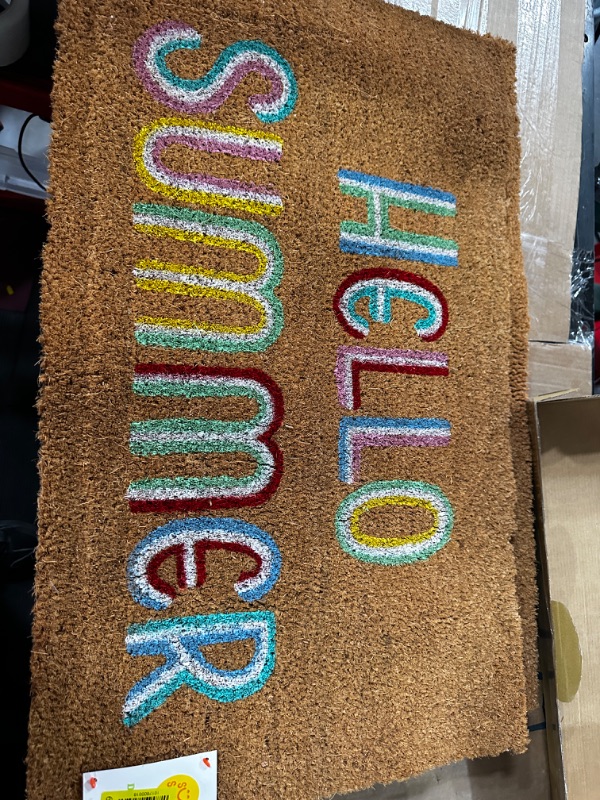 Photo 2 of 16x26 Hello Summer Doormat Brown - Sun Squad