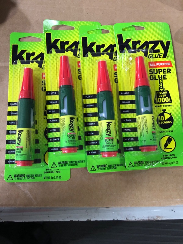 Photo 2 of Krazy Glue, All Purpose, Precision Control Pen, 4 g 4 pack 