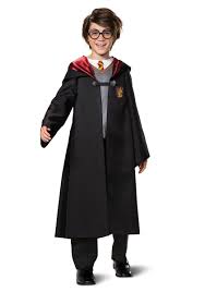 Photo 1 of **MISSING GLASSES AND WAND** Disguise Harry Potter Costume, Children Size Small (4-6), Black & Red & Harry Potter 