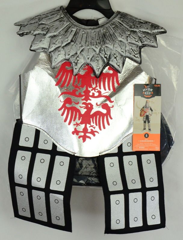 Photo 1 of Kids Armored Knight Crusader Halloween Costume! Mask and Vest Hyde and Eek!  Large