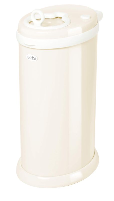 Photo 1 of **DENTED** Ubbi Steel Odor Locking, No Special Bag Required Money Saving, Awards-Winning, Modern Design Registry Must-Have Diaper Pail, Ivory