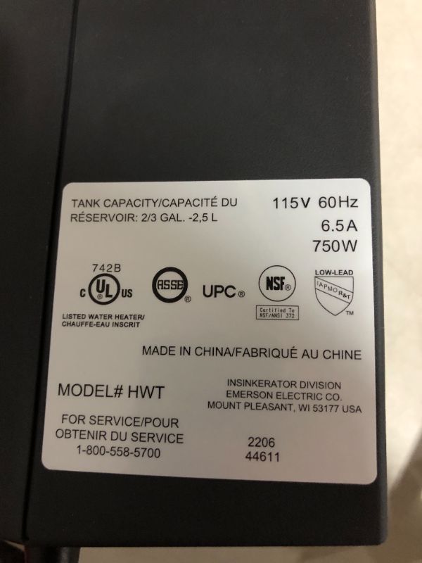 Photo 4 of **FAUCET HEAVILY USED AND HEAVILY DAMAGED** **TANK APPEARS IN GOOD CONDITION** InSinkErator Contour Instant Hot Water Dispenser System - Faucet & Tank, Chrome, H-CONTOUR-SS 5.60 x 3.70 x 6.00 inches