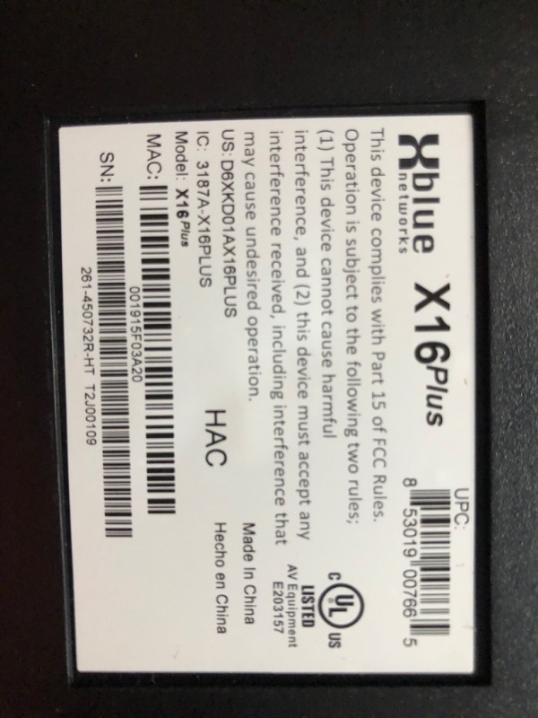 Photo 3 of XBLUE X16 Plus Small Business Phone Systems - Capacity is (6) Outside Line & (16) Digital Phones