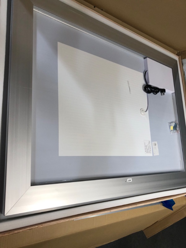 Photo 1 of SHUAFA LED Mirror for Bathroom, 48x36 Inch Backlit + Front Lighted Bathroom Vanity Mirror with Lights for Wall