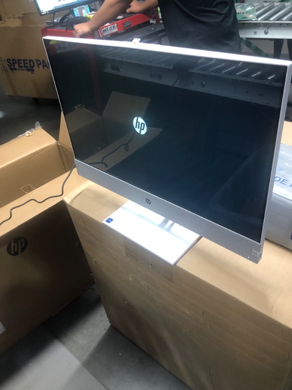 Photo 2 of HP Pavilion 27” All-in-One Desktop, AMD Ryzen 7 5700U, 16 GB RAM, 256 GB SSD & 1 TB Hard Drive, Full HD Touchscreen, Windows 11 Home, 5 USB Ports, 5MP Pop-up Camera, Keyboard & Mouse (27-ca0070, 2021)