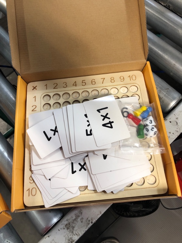 Photo 1 of Wooden Montessori Multiplication Board Games, Wooden Math Multiplication Board Educational Multiplication Board Game, Montessori Children Counting Toy for Toddlers Kids Preschool Gifts