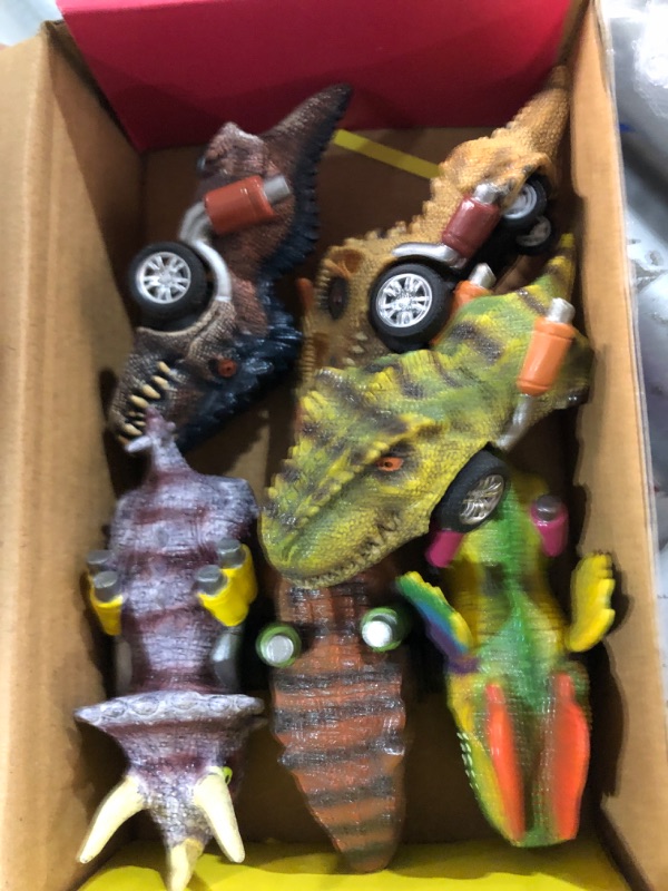 Photo 2 of DINOBROS Dinosaur Toys for Kids 3-5, Pull Back Dinosaur Cars for 3 4 5 6 7 Year Old Boys Girls 6 Pack Dino Toys Gifts for Toddlers