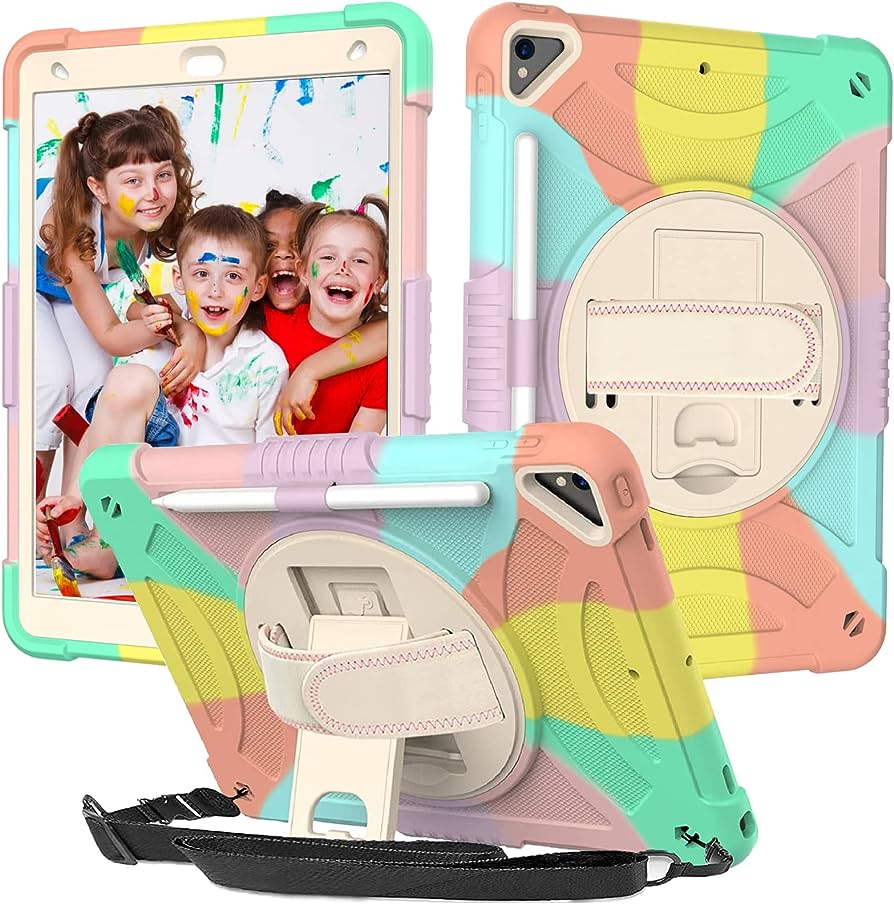 Photo 1 of HAIKEDZ iPad 9th/8th/7th Generation Case,Shockproof 10.2 inch Case 2021/2020/2019 for Kids Full Body Protective?Colourful?