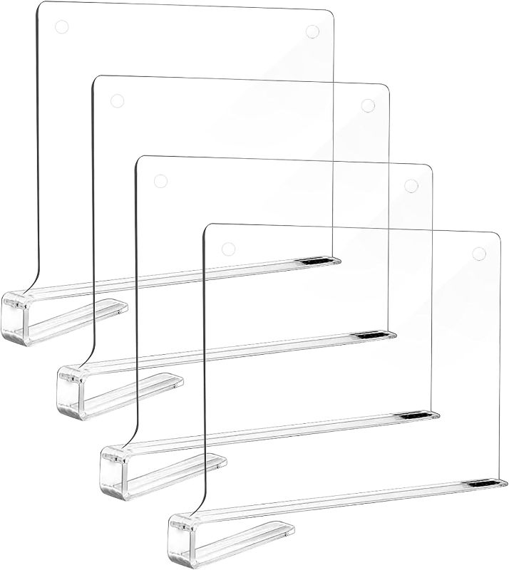 Photo 1 of ArticYard - Acrylic Shelf Dividers, 4 Pack Closet Dividers,