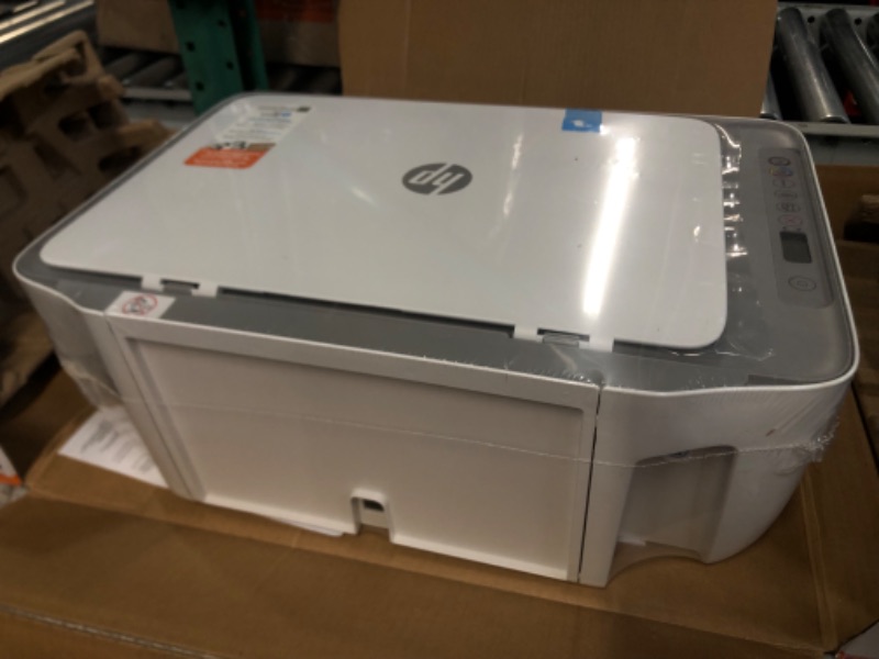 Photo 2 of HP DeskJet 2755e Wireless Color All-in-One Printer with bonus 6 months Instant Ink (26K67A), white