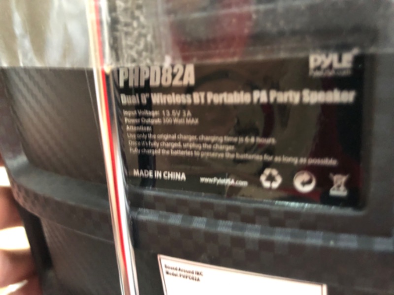 Photo 3 of ***NONFUNCTIONAL - SEE NOTES***
PYLE Bluetooth Portable PA Party Speaker - 600W