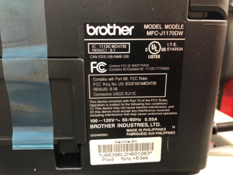Photo 1 of Brother MFC-J1170DW Wireless Color Inkjet All-in-One Printer with Mobile Device Printing