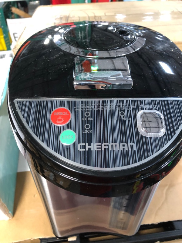 Photo 6 of ***NO POWER CORD - UNABLE TO TEST***
Chefman Electric Hot Water Pot Urn w/Auto & Manual Dispense Buttons