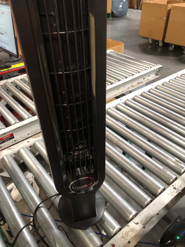 Photo 1 of Lasko Oscillating Tower Fan, Remote Control, Timer, Dark Mode