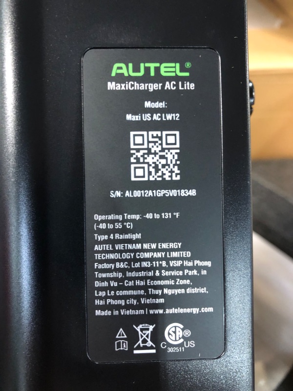 Photo 3 of Autel Home Smart Electric Vehicle (EV) Charger up to 50Amp